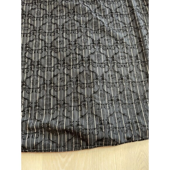 Ecko Unlimited Shirt Men's 2XL Black Emboss Design Long Sleeve Button Up Stripes - Picture 12 of 12